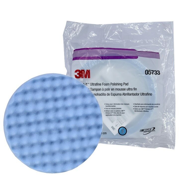 3M โฟมขัดเงา สีฟ้า ขนาด 8 นิ้ว 5733