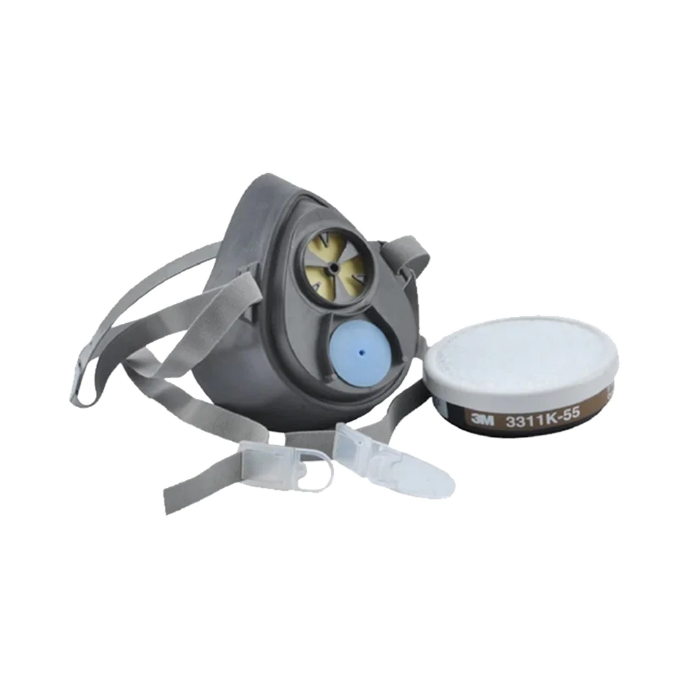 3200-55 หน้ากากครึ่งหน้าชนิดไส้กรองเดี่ยว สำหรับงานพ่นสี พ่นยาฆ่าแมลง